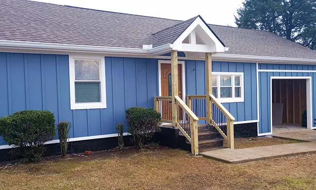 new siding on a house