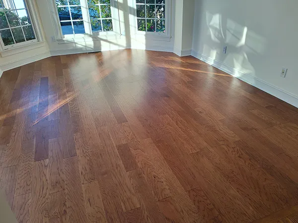 newly installed wood floor